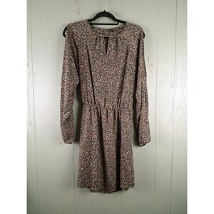 VINTAGE 80s Peasant Dress by RenneC L‎ Cold Shoulder Ditsy Puff Sleeve Grunge